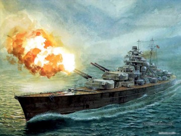  guerre Peintre - navire de guerre moderne